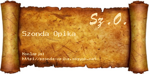 Szonda Opika névjegykártya